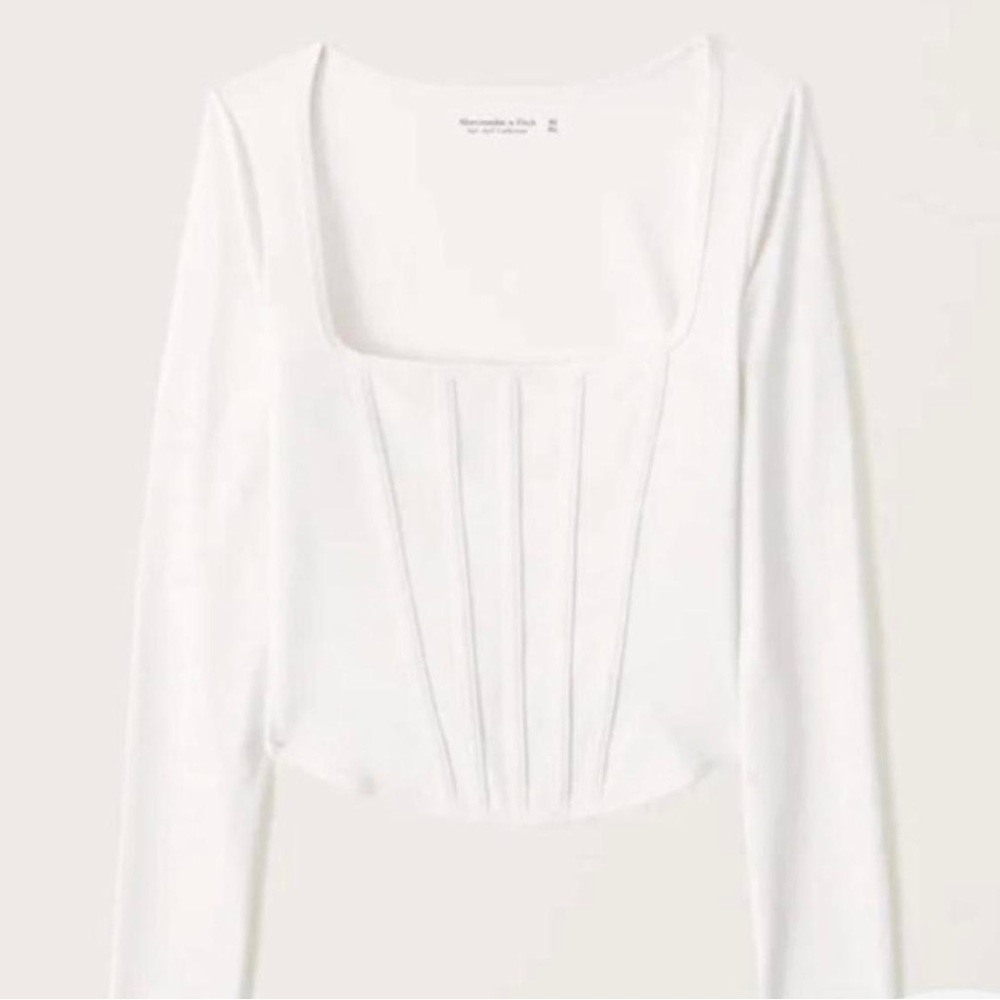 NWT Abercrombie Long Sleeve Corset Shirt